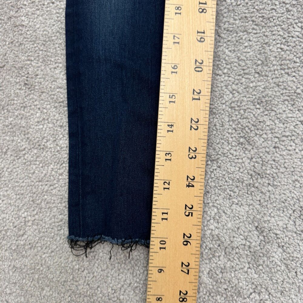 Rag & Bone Skinny Denim Jeans Womens  26 Bedford Blue Dark Wash Raw Hem 27x26 - Picture 8 of 16